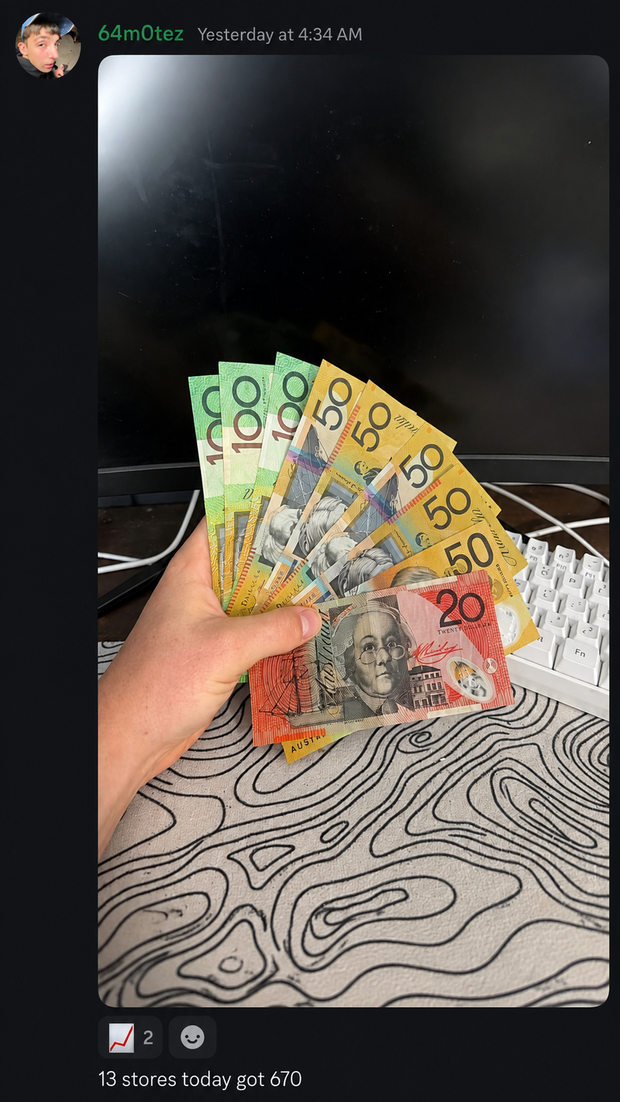 Customer result screenshot