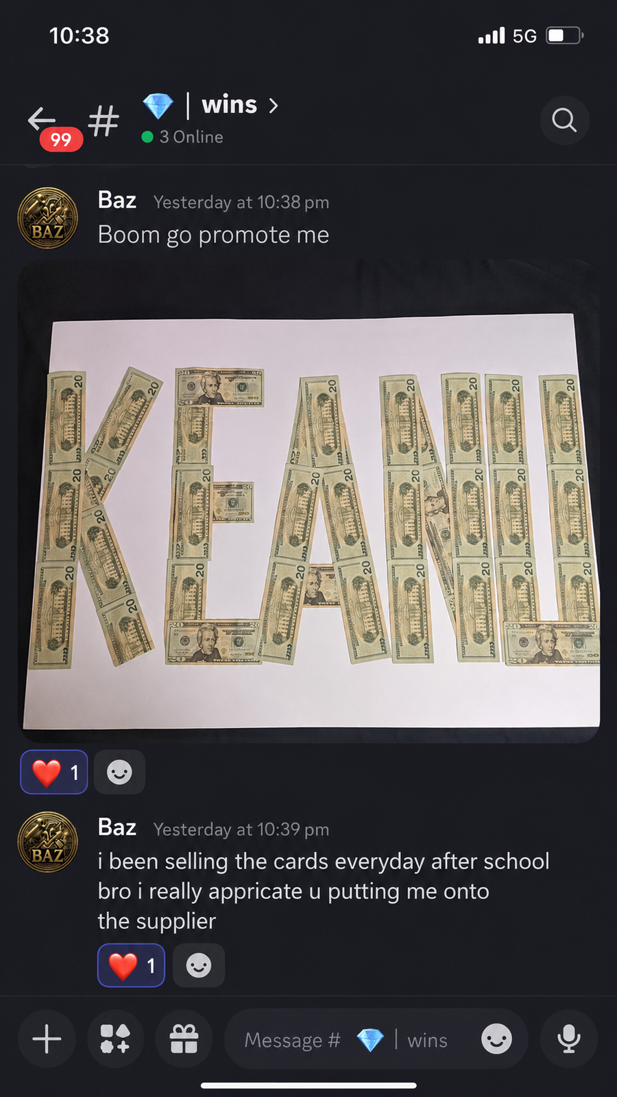 Customer result screenshot